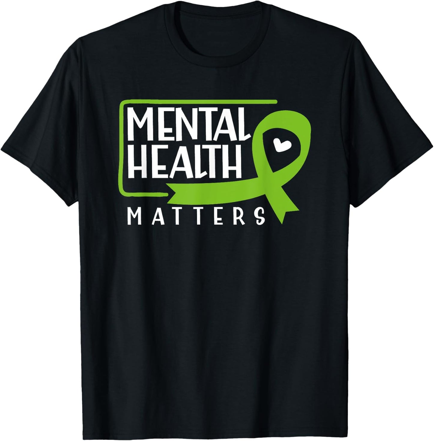 Mental Health Matters Men Women Kids Mental Health Awareness T-Shirt - T-Shirt | Black