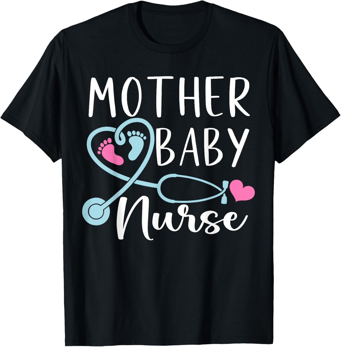 Postpartum Mother Baby Nurse Mom Baby Postpartum Nursing T-Shirt - T-Shirt | Black