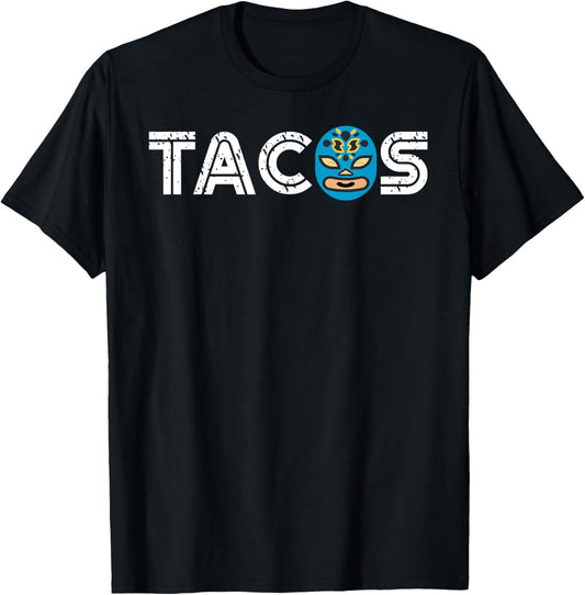 Cute Unique Lucha Libre Wrestling Mask Taco Gift T-Shirt - T-Shirt | Black