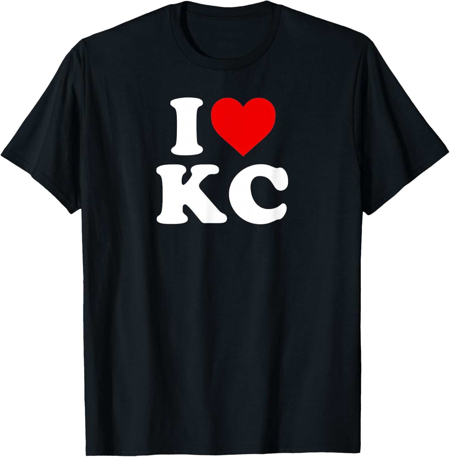 I Love Kansas City KC - Heart T-Shirt - T-Shirt | Black