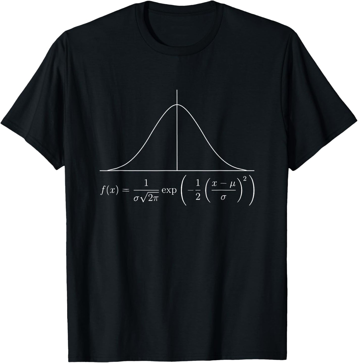 Probability Density Function Normal Distribution Equation T-Shirt - T-Shirt | Black