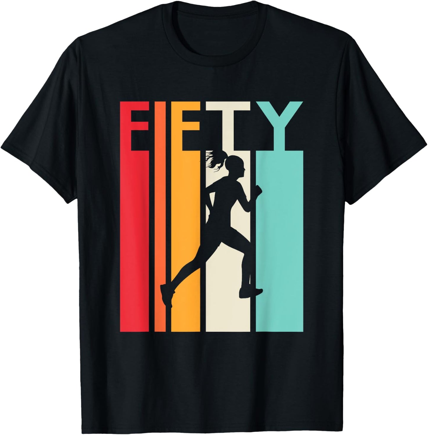 50th Birthday Gift Vintage Running Shirt for 50 Year Old T-Shirt - T-Shirt | Black