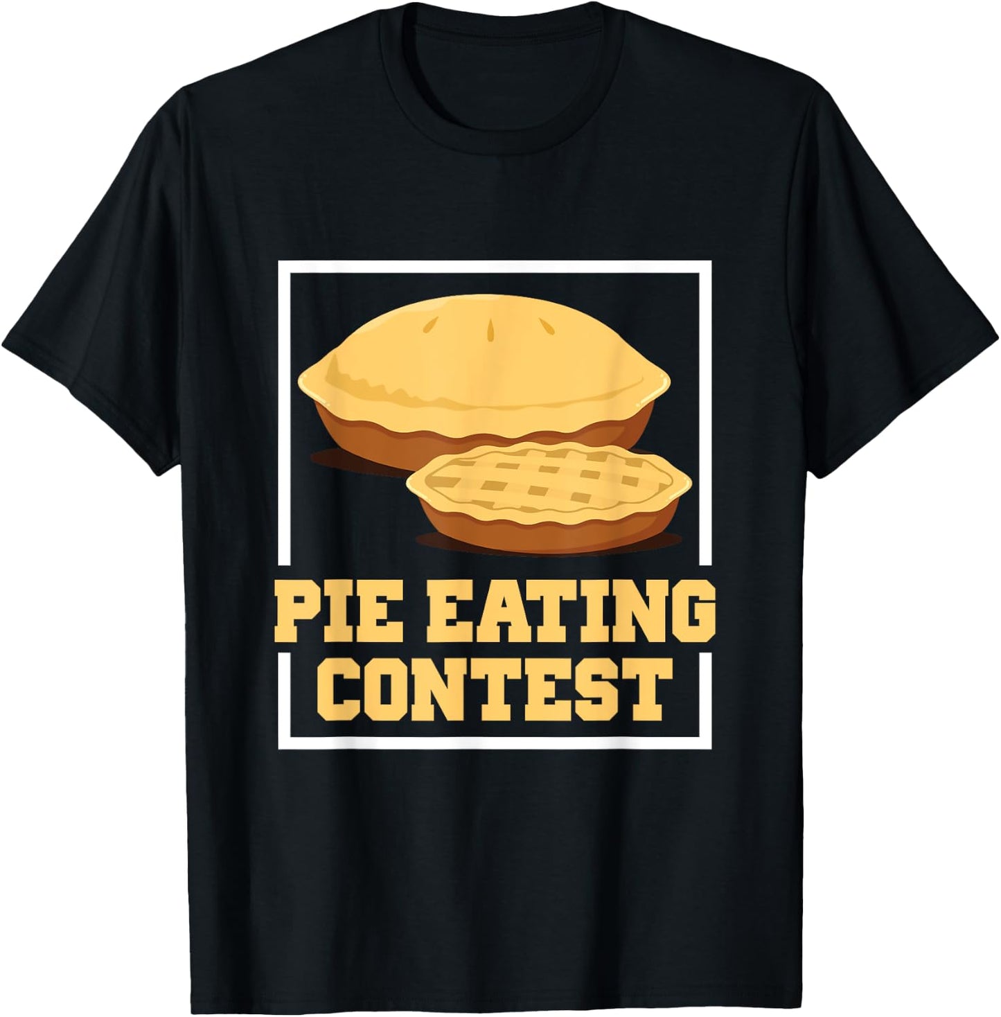 Pie Eating Contest Funny Food T-Shirt - T-Shirt | Black