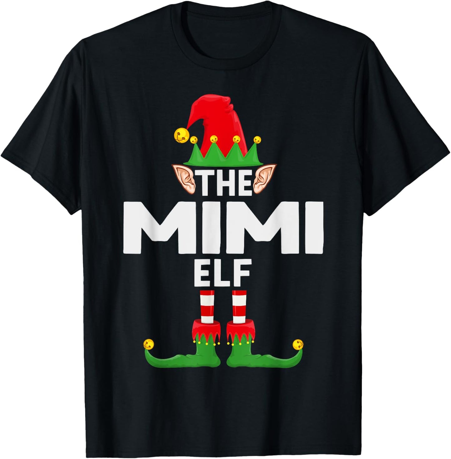 The Mimi Elf Family Christmas Pajama Party T-Shirt - T-Shirt | Black
