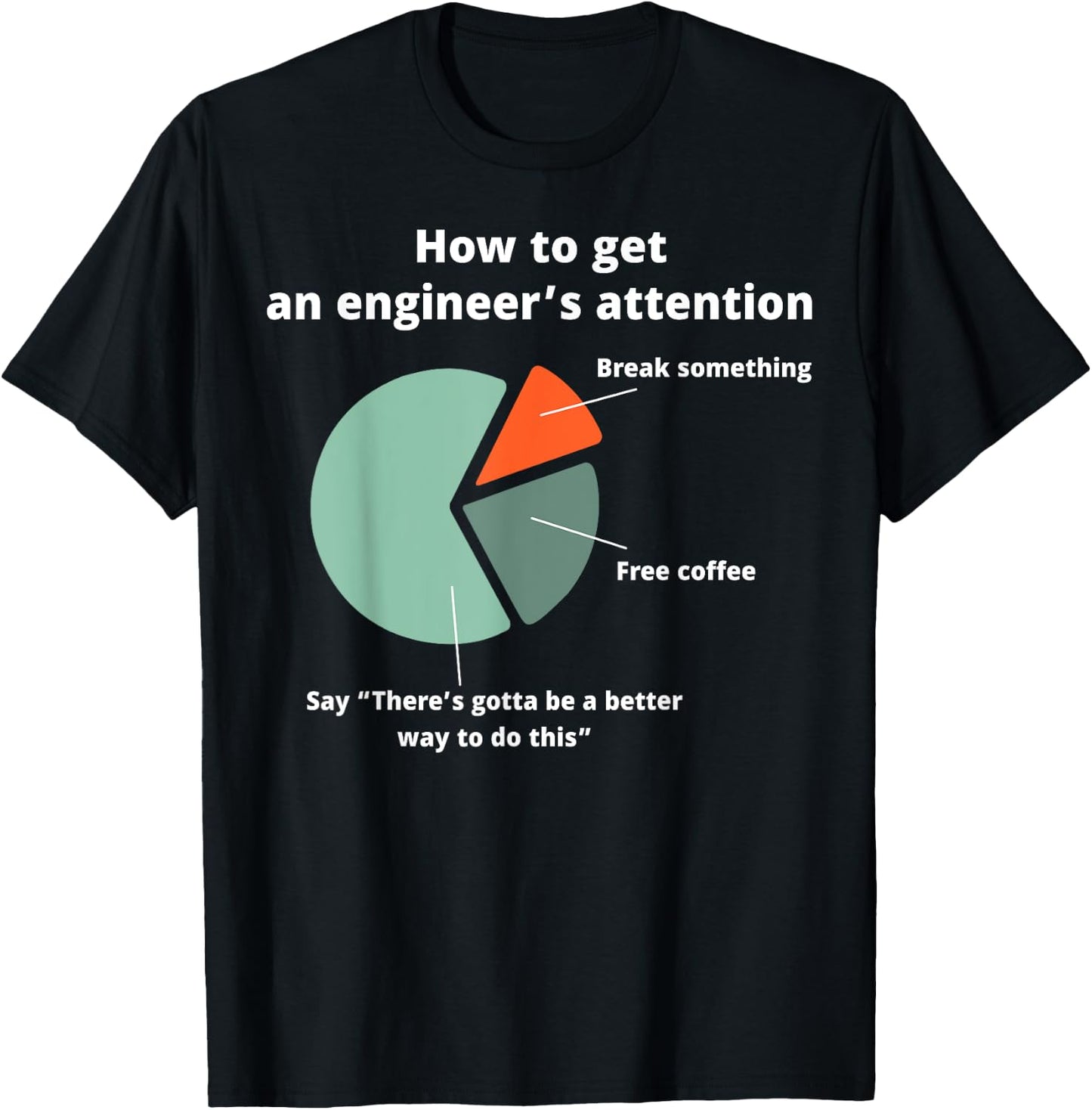 How To Get An Engineer's Attention Funny Engineering T-Shirt - T-Shirt | Black