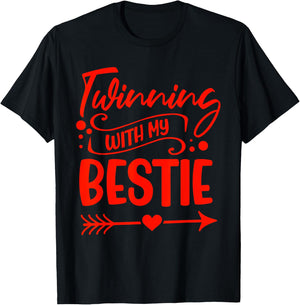 Twin Matching Twins Saying Twins Day Spirit Week T-Shirt - T-Shirt | Black