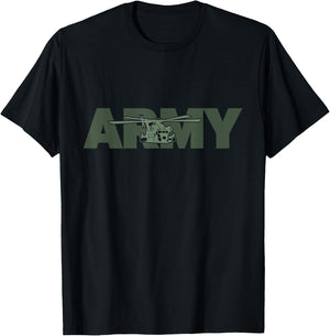 Army Helicopter US Heli Pilot T-Shirt - T-Shirt | Black