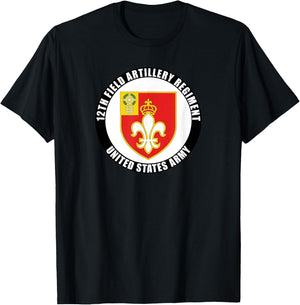 12th Field Artillery Regiment United States Army Veteran T-Shirt - T-Shirt | Black