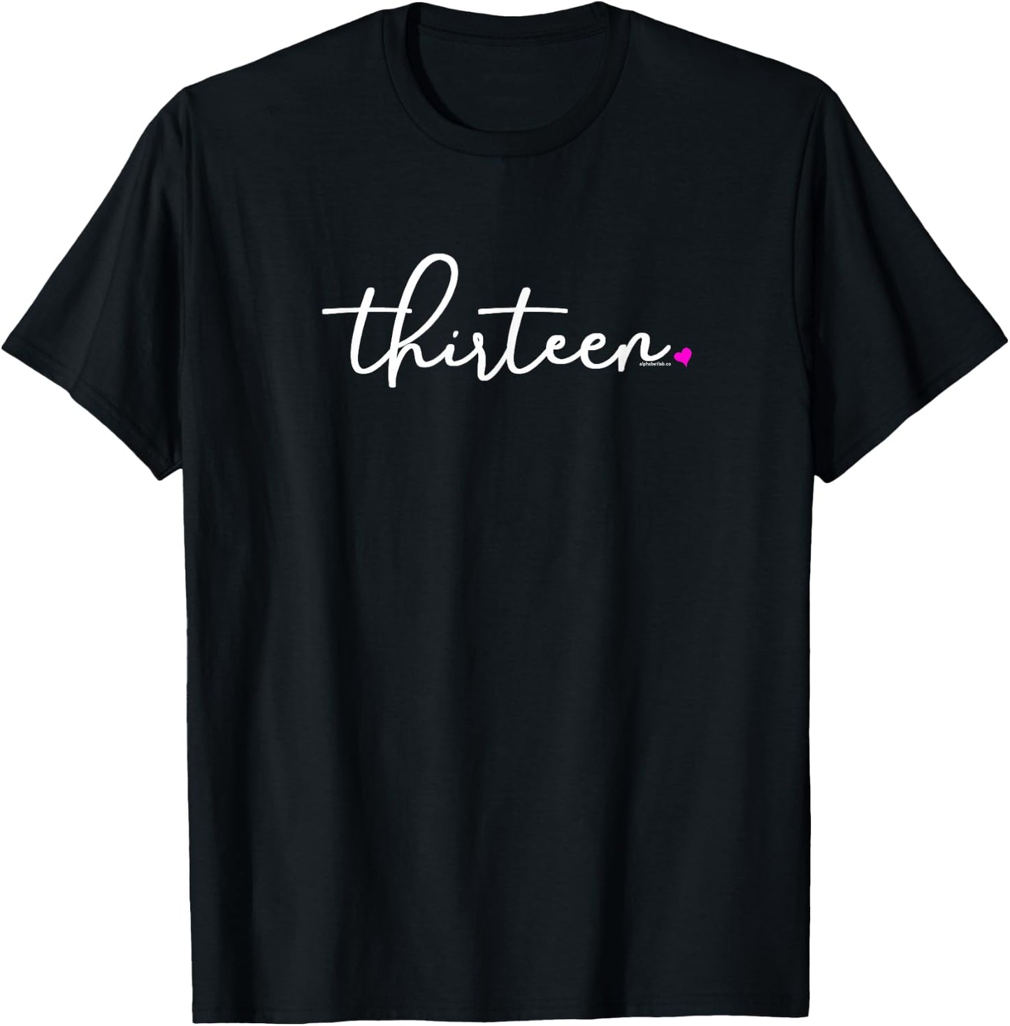 13th Birthday for Girls Thirteen Party Teen Pink Age 13 Year T-Shirt - T-Shirt | Black