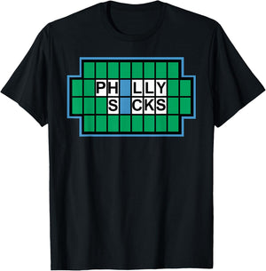 Miftees Philly Sucks - Black, Small, -Adults, Short Sleeve, , Sports-Fan , Christmas, Birthday Gift T-Shirt - T-Shirt | Black