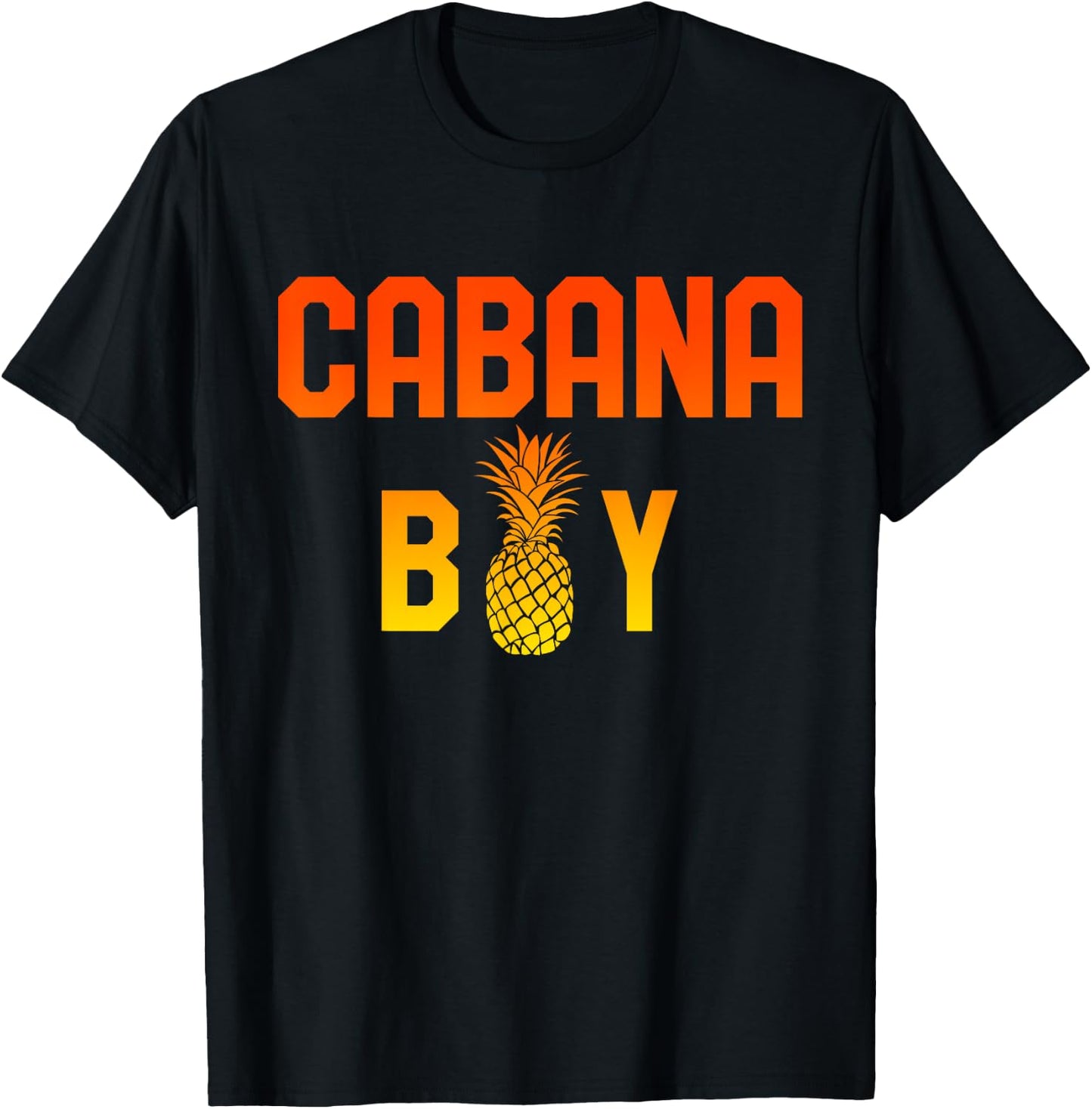 Cabana Boy Funny Pool Boy Beach Retro Pineapple T-Shirt - T-Shirt | Black