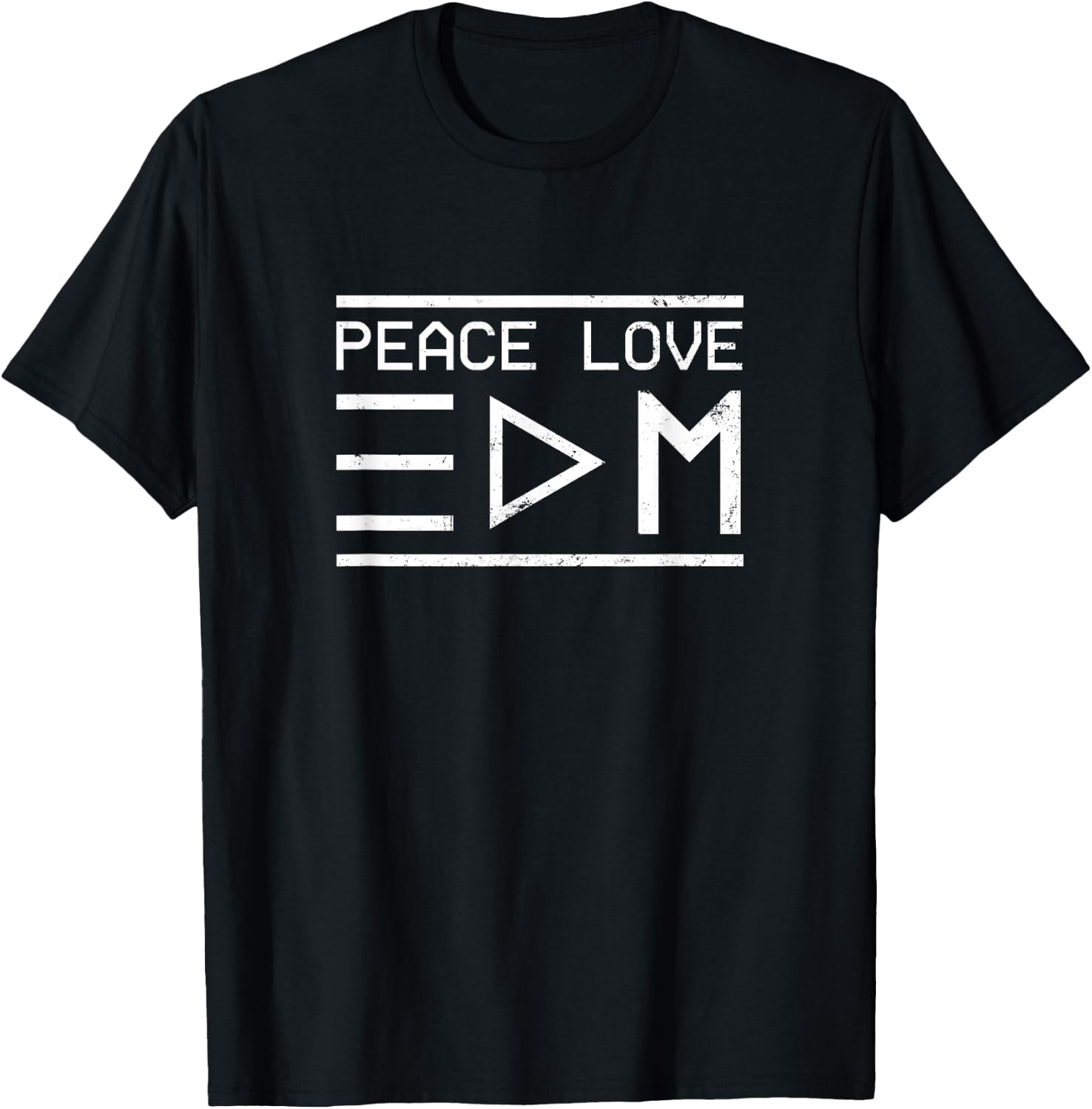 Edm Rave Shirt | Peace Love EDM Gift T-Shirt - T-Shirt | Black