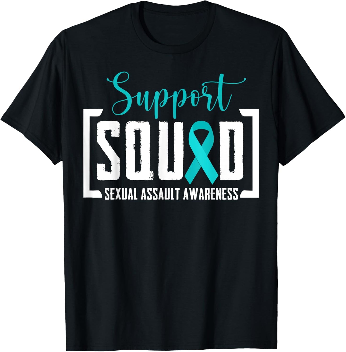 Support Squad Sexual Assault Awareness Month Support Victim T-Shirt - T-Shirt | Black
