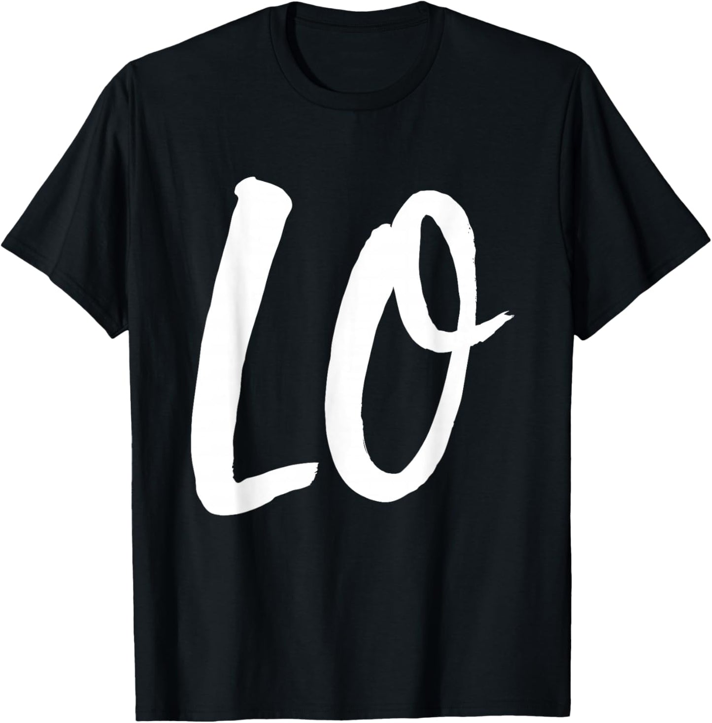LO VE Love Matching Couple Husband Wife Valentine's Day Gift T-Shirt - T-Shirt | Black