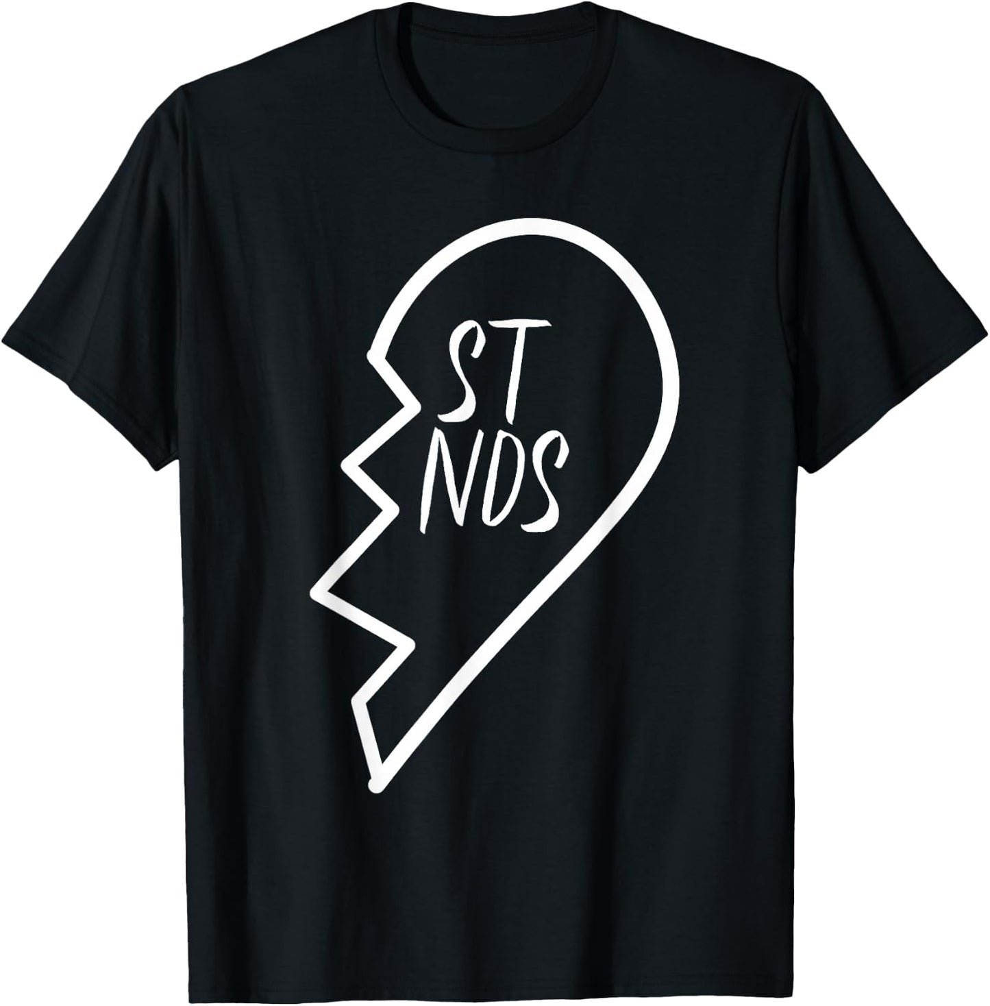 Best Friends Apparel Matching Broken Heart Second Half #2 T-Shirt - T-Shirt | Black