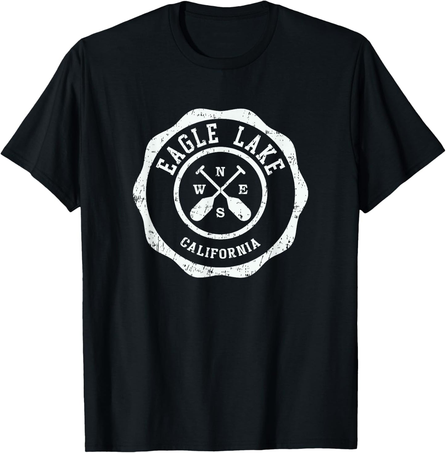 Vintage Eagle Lake California T-Shirt - T-Shirt | Black