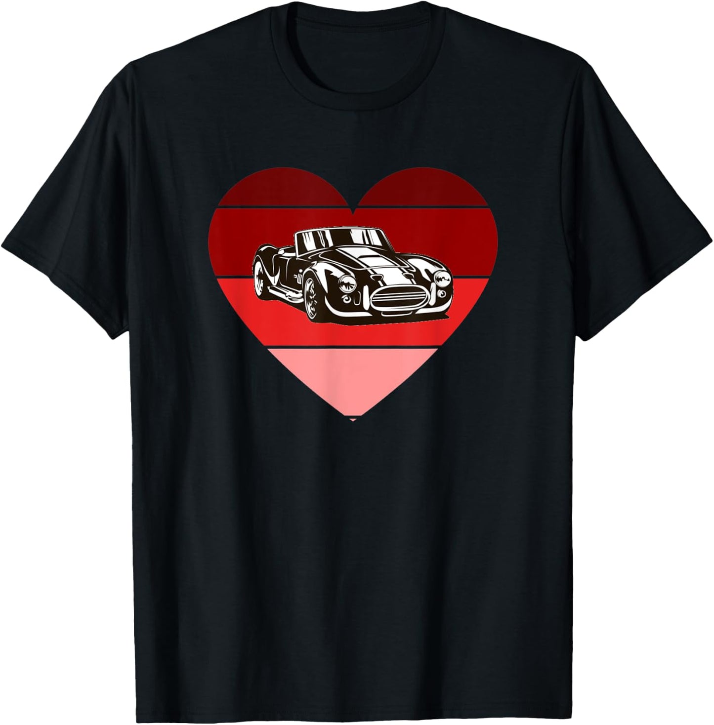Valentines Gift . Muscle Car Lover St Valetines T-Shirt - T-Shirt | Black
