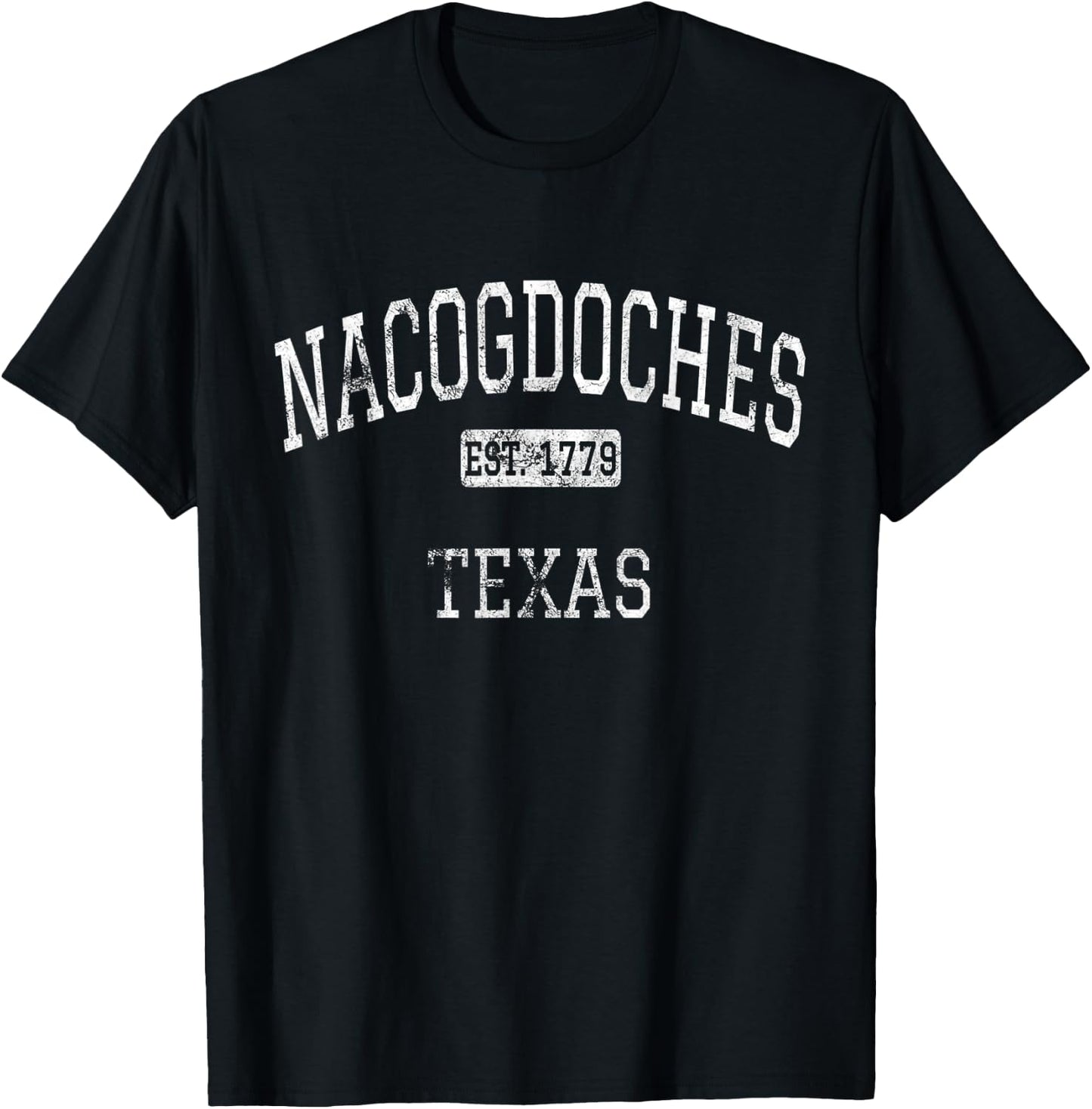 Nacogdoches Texas TX Vintage T-Shirt - T-Shirt | Black