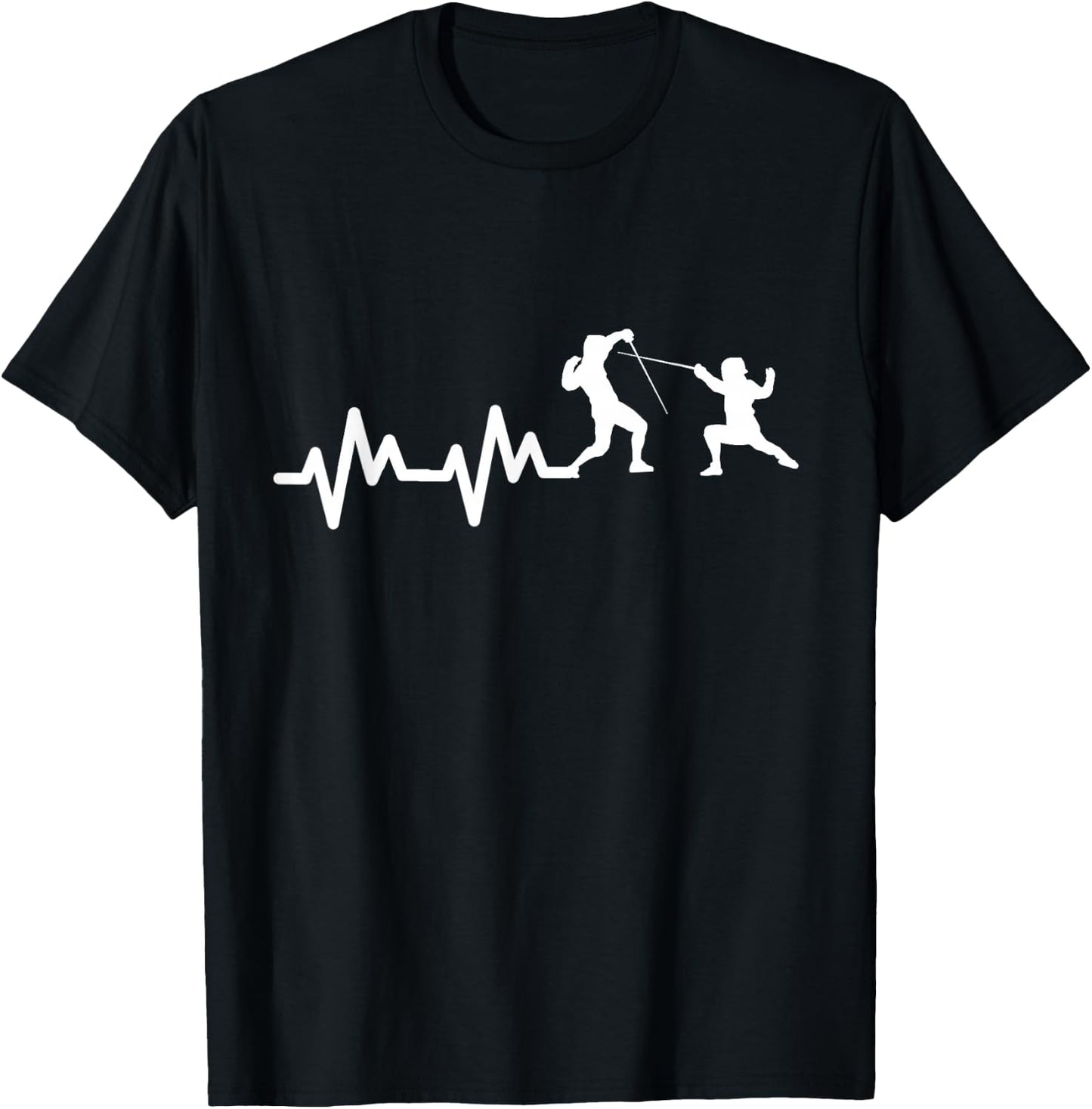 Fencing Heart Palpitations T-Shirt - T-Shirt | Black