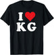 I Love KG Initials I Heart K.G. First Last Name K G T-Shirt - T-Shirt | Black