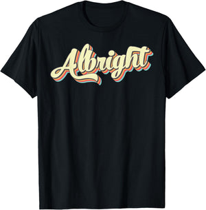 Albright Retro Art Baseball Font Vintage T-Shirt - T-Shirt | Black