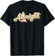 Albright Retro Art Baseball Font Vintage T-Shirt - T-Shirt | Black