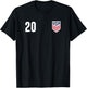 Officially Licensed US Soccer Folarin Balogun, Legacy #20 T-Shirt - T-Shirt | Black