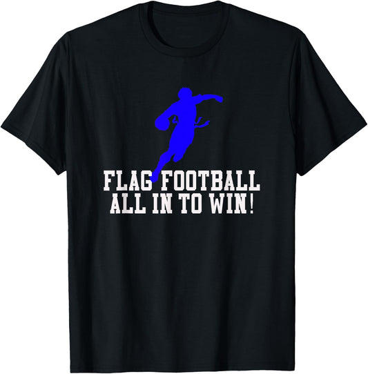 Boys Flag Football for Kids Youth or Adults T-Shirt - T-Shirt | Black