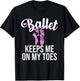 Funny Ballerina Design For Girls Women Pointe Dance Lovers T-Shirt - T-Shirt | Black