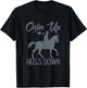 Chin Up Heels Down Horse Riding Rider Equestrian Girls Women T-Shirt - T-Shirt | Black