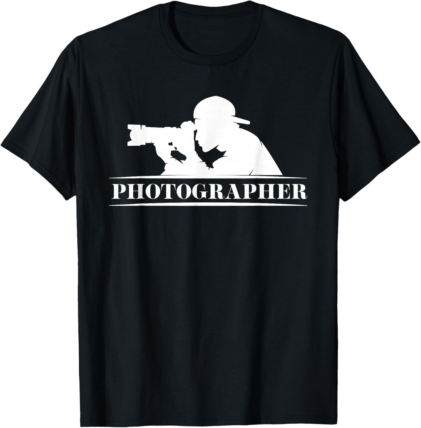Photographer Camera Photography Photojournalist Lens Focus T-Shirt - T-Shirt | Black