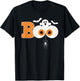 Halloween Ghost Boo Eyeball With Bat Halloween Costume T-Shirt - T-Shirt | Black