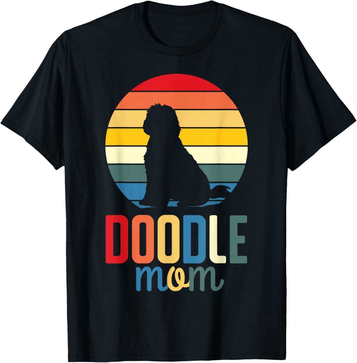Vintage Doodle Mama Mama - Aussie Doodle & Goldendoodle T-Shirt - T-Shirt | Black