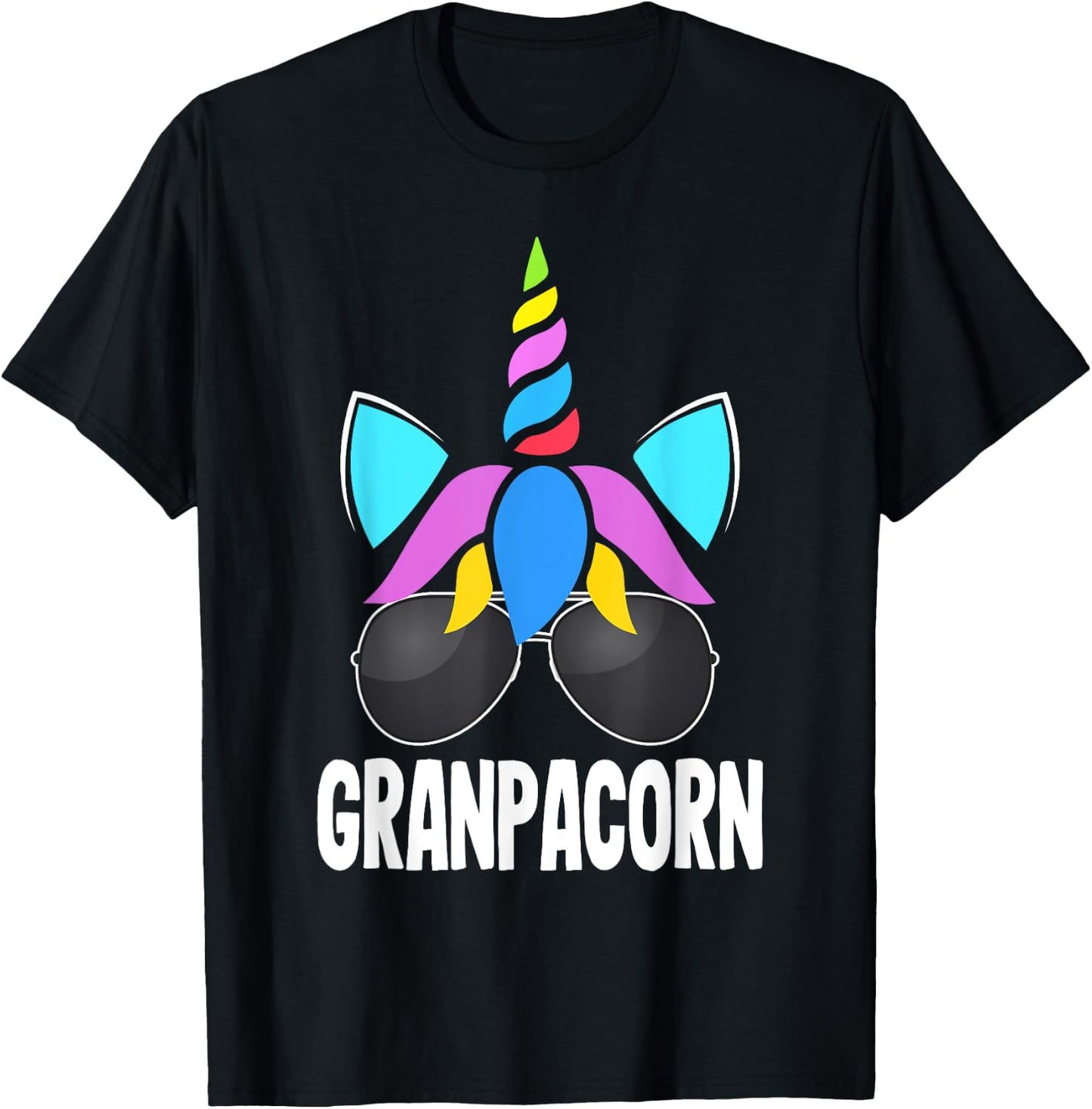 Grandpacorn Funny Unicorn Grandpa Father's Day T-Shirt - T-Shirt | Black