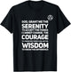 Serenity Prayer with Aa Logo Alcoholics Anonymous T-Shirt - T-Shirt | Black