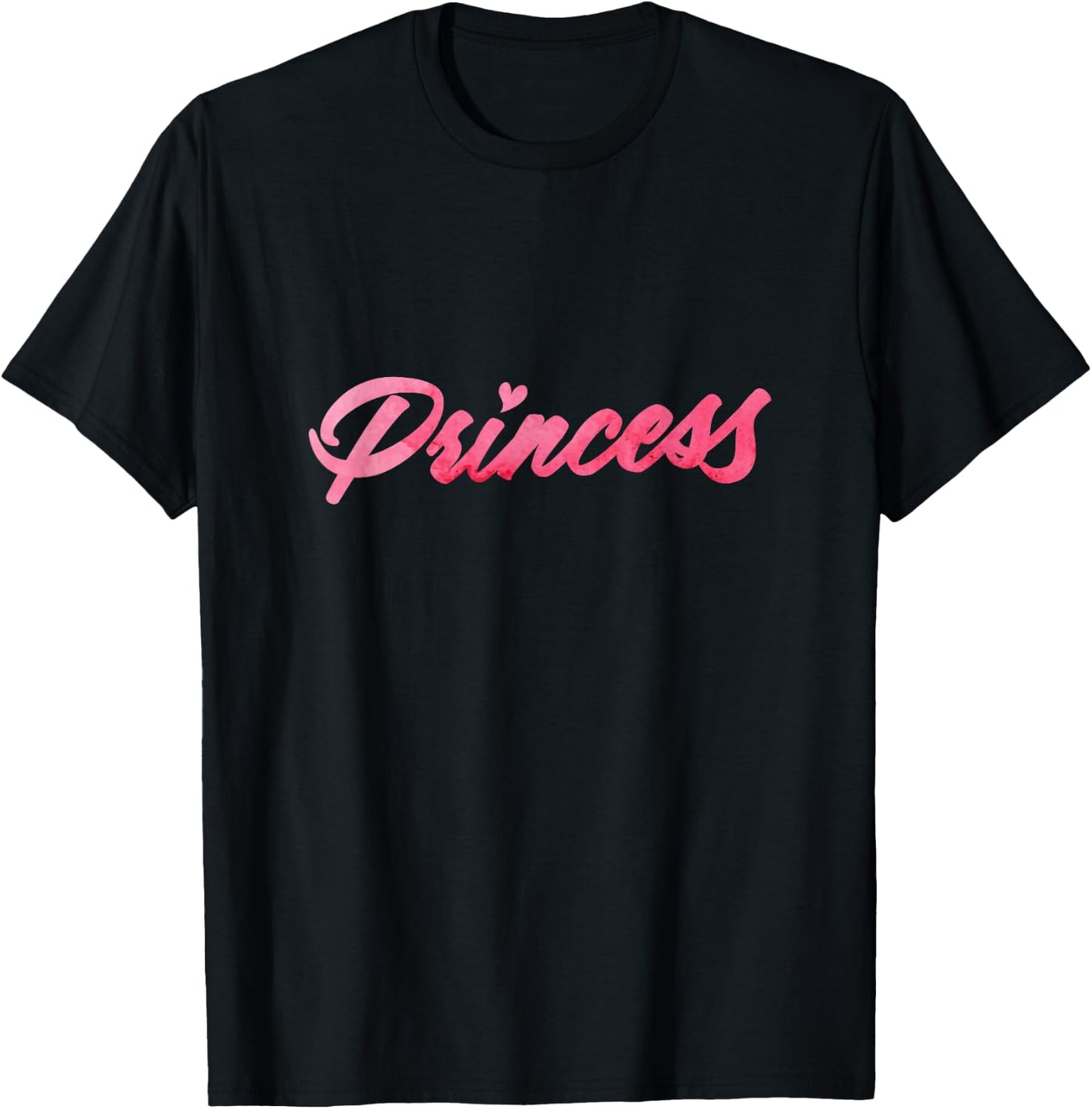 Princess Girl with Heart T-Shirt - T-Shirt | Black