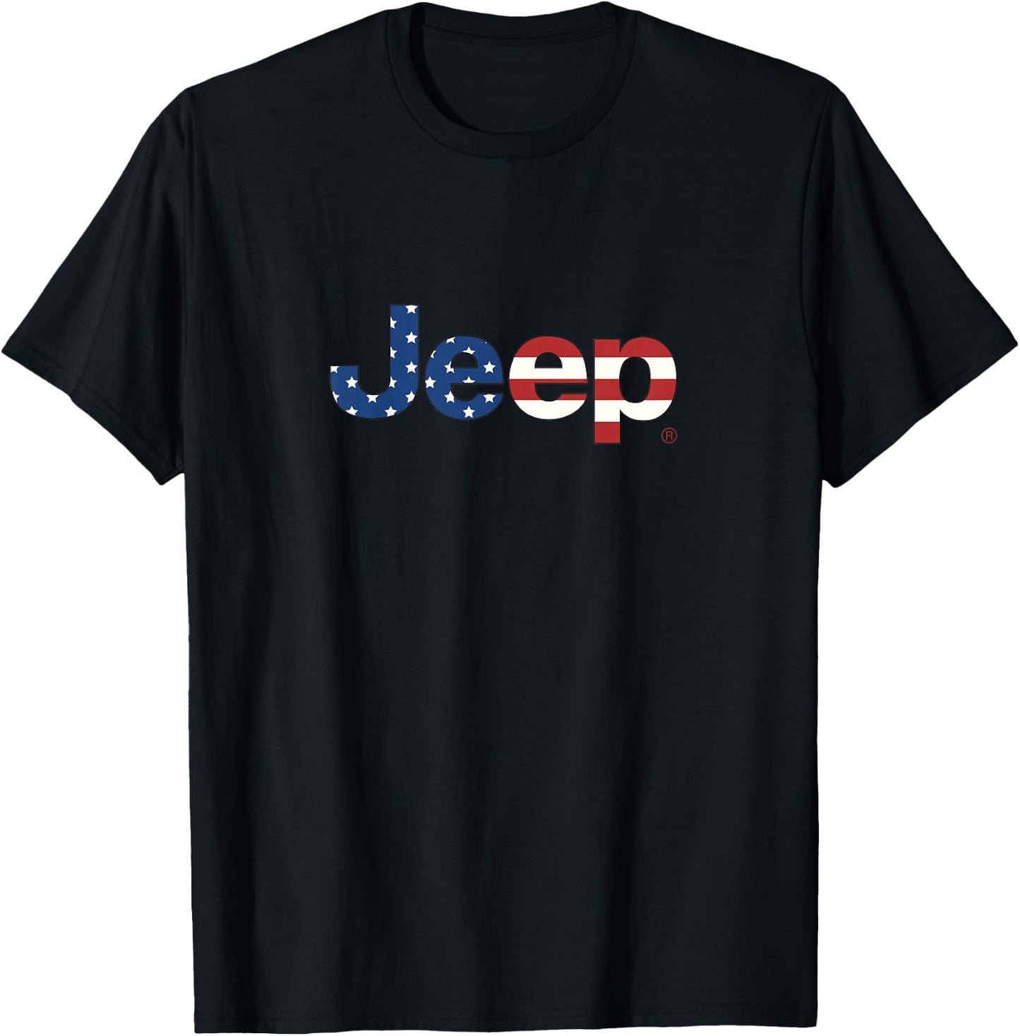 Kids Jeep Flag Wordmark Logo T-Shirt - T-Shirt | Black