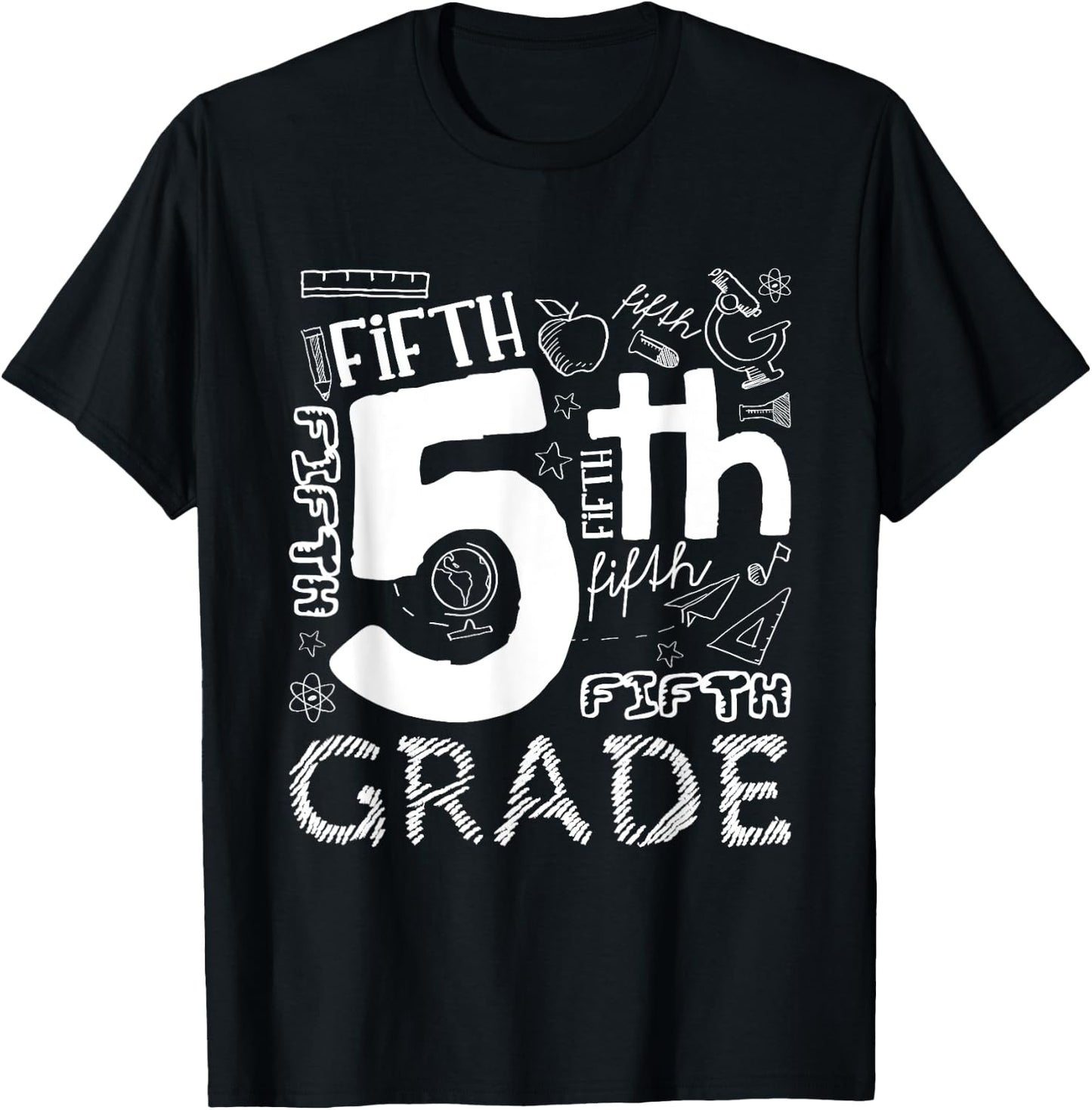 Hello 5th Grade Here I Come Teacher Fifth Grade Boys Girls T-Shirt - T-Shirt | Black