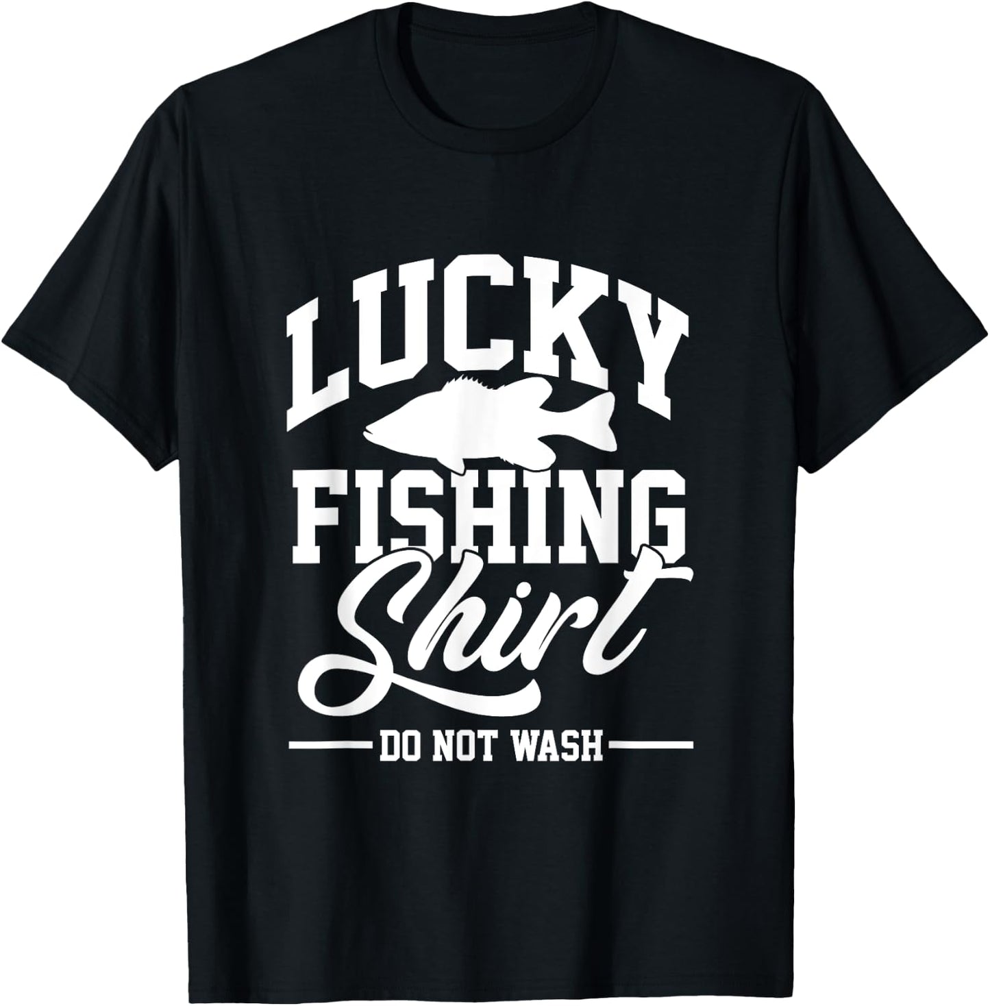 Lucky Fishing Outfit | Fish Fishing | Fisherman T-Shirt - T-Shirt | Black
