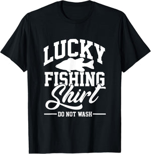 Lucky Fishing Outfit | Fish Fishing | Fisherman T-Shirt - T-Shirt | Black