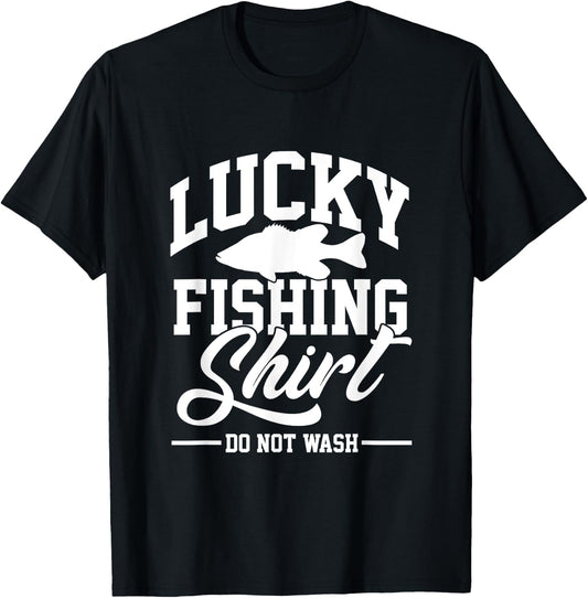 Lucky Fishing Outfit | Fish Fishing | Fisherman T-Shirt - T-Shirt | Black