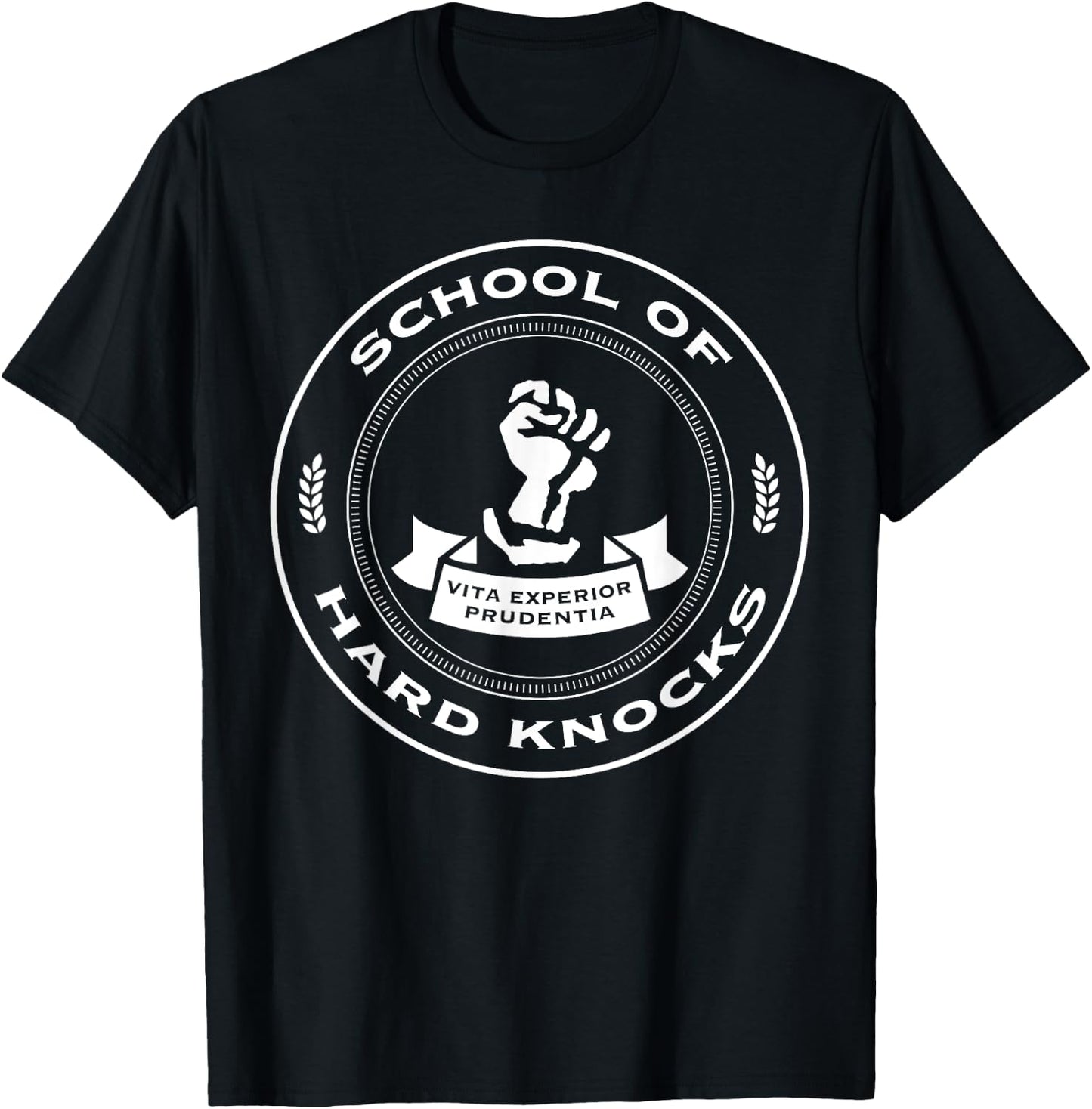 School Of Hard Knocks Funny Pun Rock Geek Geeky Nerdy T-Shirt - T-Shirt | Black