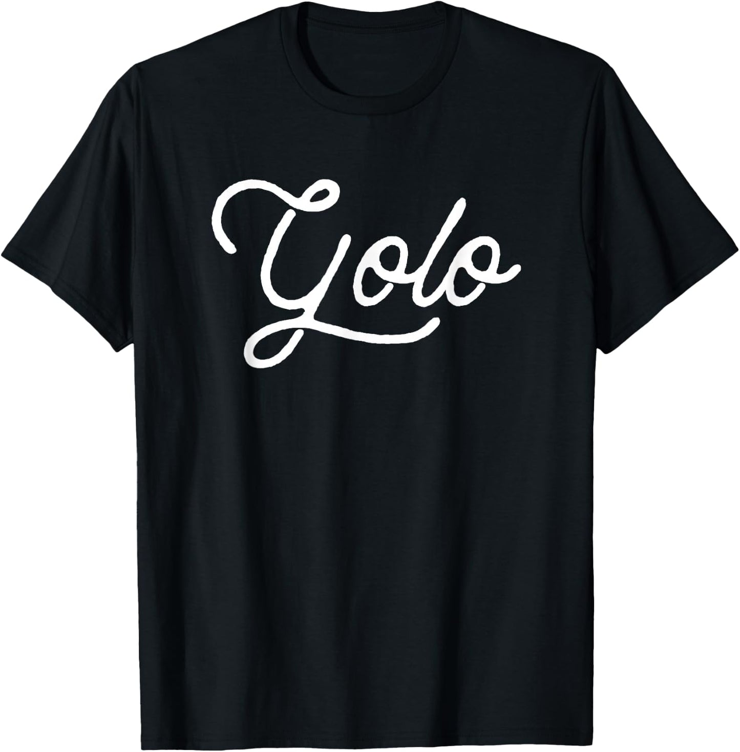 YOLO - You Only Live Once Handwritten T-Shirt - T-Shirt | Black