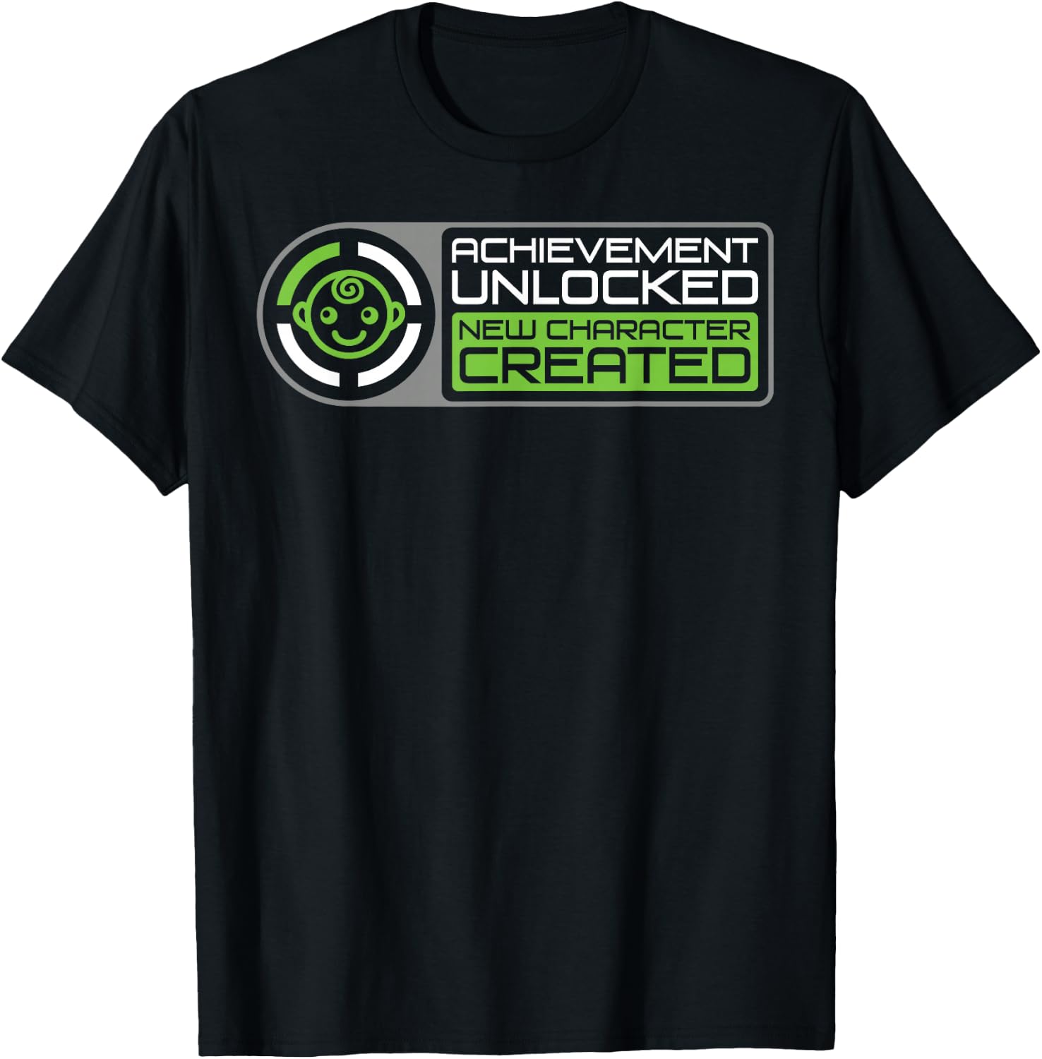 Achievement Unlocked Funny Gamer Dad Pregnancy Man Gift T-Shirt - T-Shirt | Black