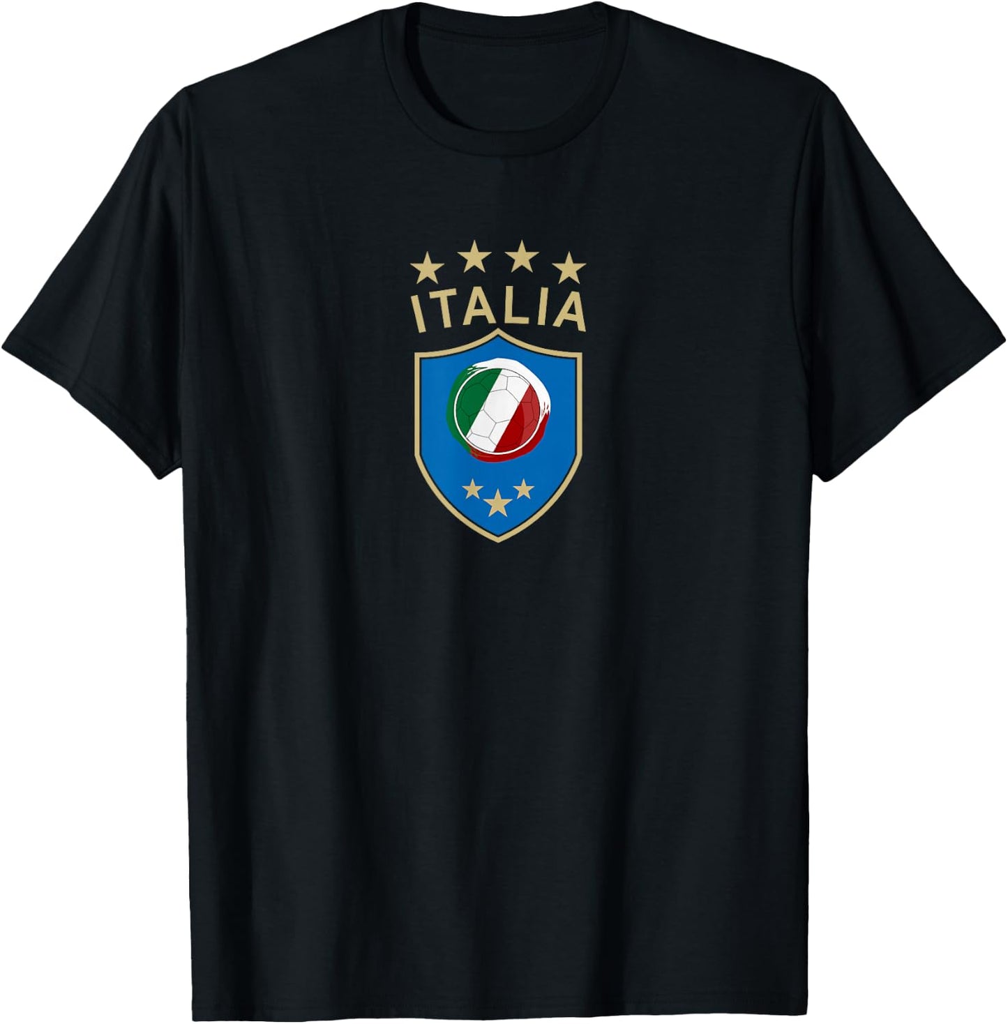 Italy Soccer - Italian Italia Flag Football Player T-Shirt - T-Shirt | Black