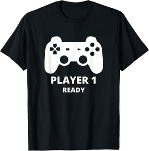 Player 1 shirt kids Player 1 toddler shirt T-Shirt - T-Shirt | Black