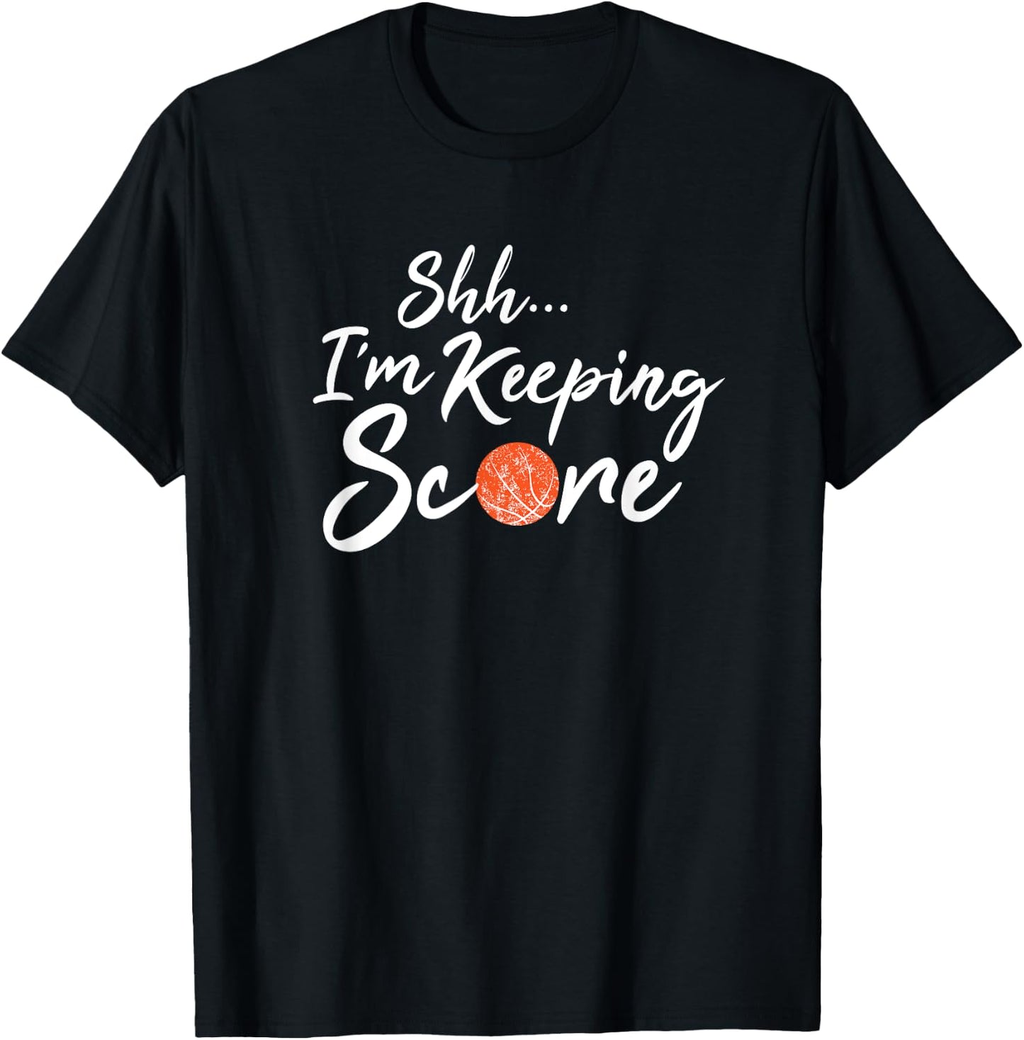 Funny Basketball Coach Scorebook Keeper Keeping Score T-Shirt - T-Shirt | Black