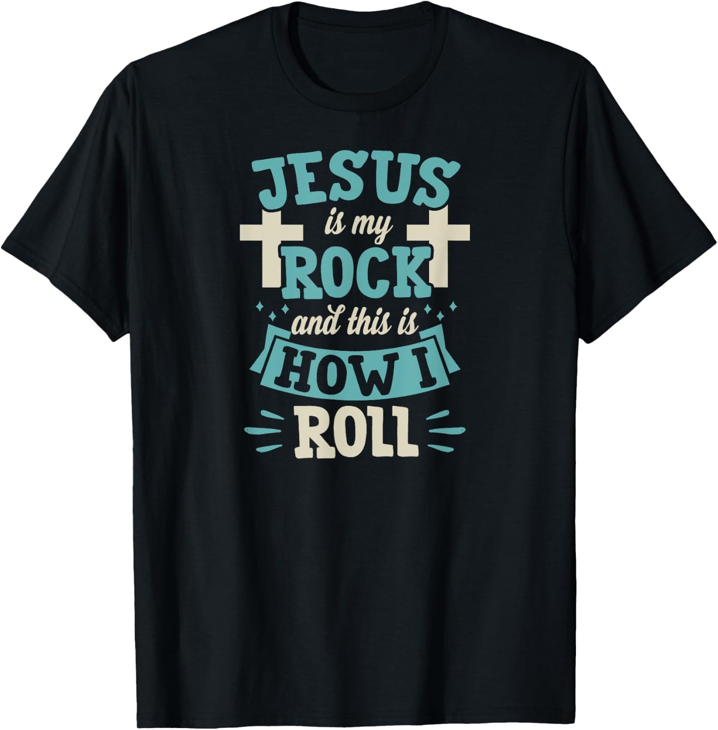 Jesus Is My Rock - Funny Christian Youth Pastor Humor T-Shirt - T-Shirt | Black