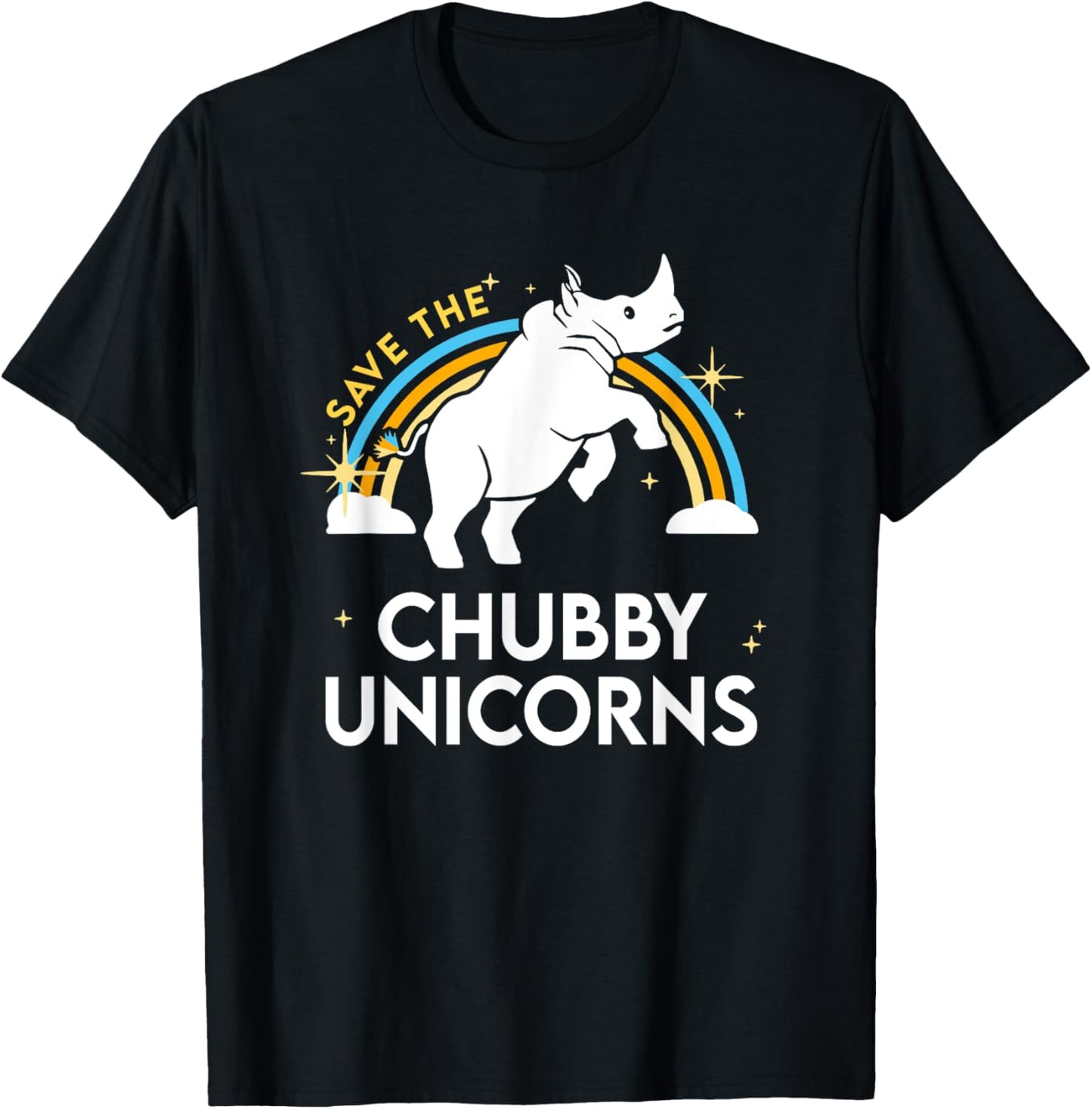 Save The Chubby Unicorns T-Shirt - T-Shirt | Black