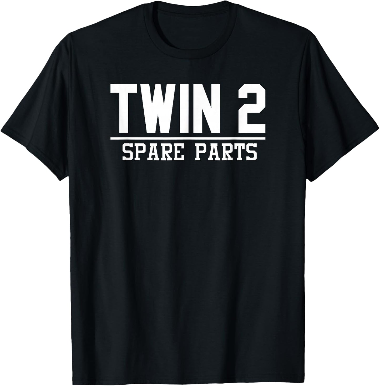 ORIGINAL + SPARE PARTS funny identical twins matching T-Shirt - T-Shirt | Black